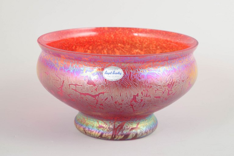 Royal Brierley Iridescent Art Glass Footed Bowl – England.