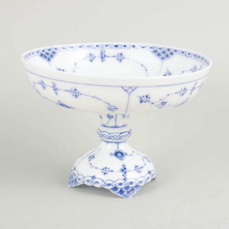Royal Copenhagen Blue Fluted Half Lace compote.