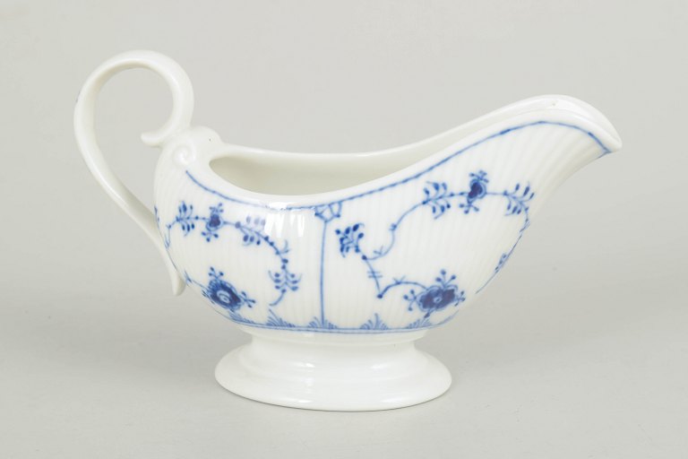 Royal Copenhagen, Blue Fluted Plain sauce boat.