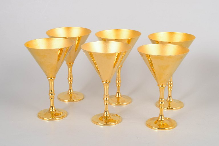 Pierre Forssell for Skultuna, set of six wine glasses.