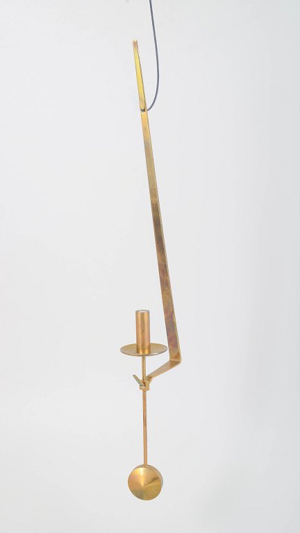 Pierre Forssell for Skultuna, wall hanging pendulum candle holder.
