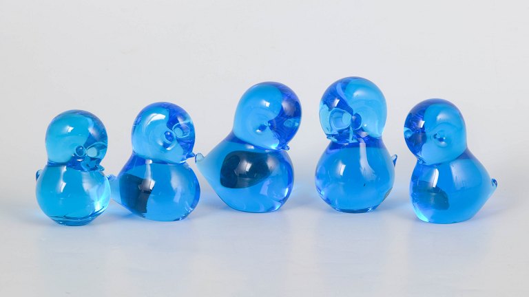 Josef Marcolin for FM Ronneby, set of five duck figurines.