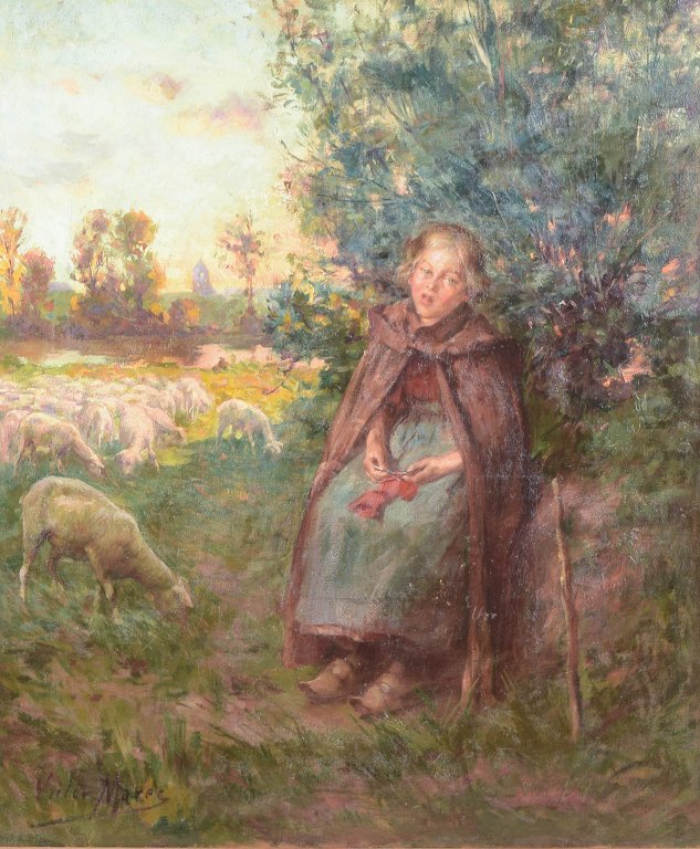 Victor Marec, oil on canvas, listed French artist.