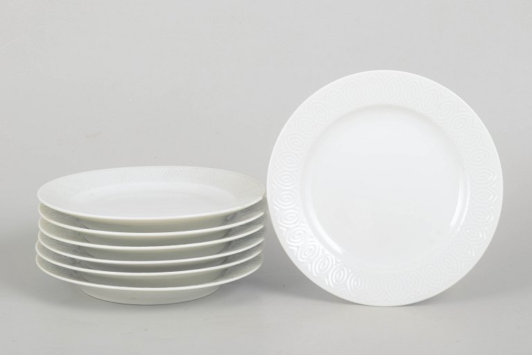 Axel Salto for Royal Copenhagen, sæt med syv sidetallerkener.